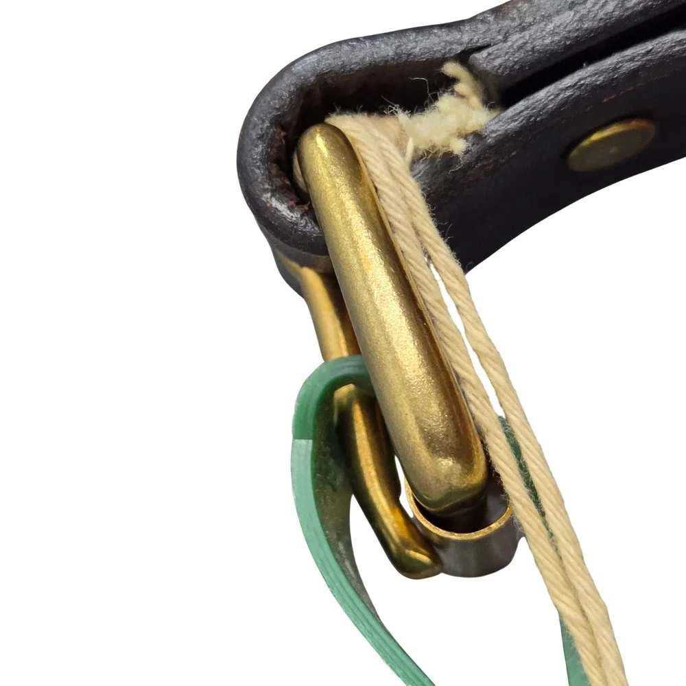 Filson Double Belt Mens 28 Brown Bridle Leather Brass Buckle Workwear Made USA